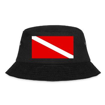 Pavillon de plongée Diving Flag - Bob - noir - Devant - Lela (165cm)