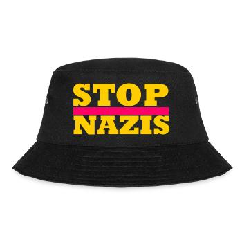Stop Nazis - Bucket Hat - Schwarz - Vorne - Lela (165cm)