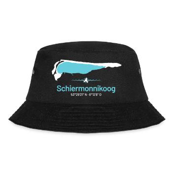 Schiermonnikoog | Design Map - Bucket Hat - black - Front - Lela (165cm)