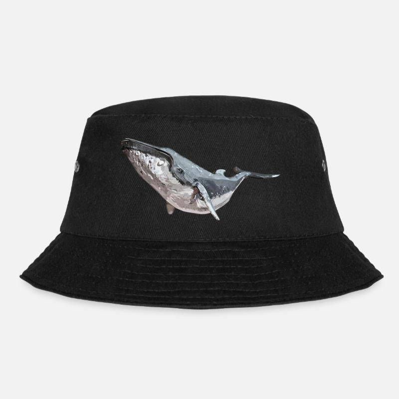 Buckelwal - Bucket Hat - Schwarz