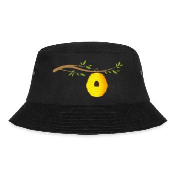 Beehive on a branch Wild beehive - Bucket Hat - black - Front - Lela (165cm)