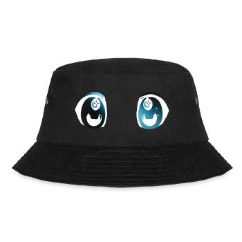 Funkelnde Anime-Augen - Bucket Hat - Schwarz - Vorne - Lela (165cm)
