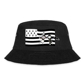 Bretonische Flagge - Bucket Hat - Schwarz - Vorne - Lela (165cm)