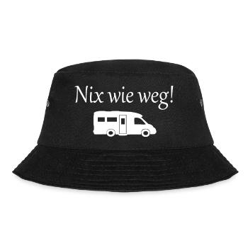 Camping - Bucket Hat - Schwarz - Vorne - Lela (165cm)