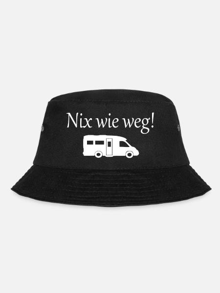 Camping - Bucket Hat - Schwarz