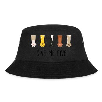 give me five - Bucket Hat - Schwarz - Vorne - Lela (165cm)