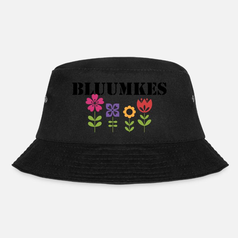 buntes Design bluumkes Brabant - Bucket Hat - Schwarz