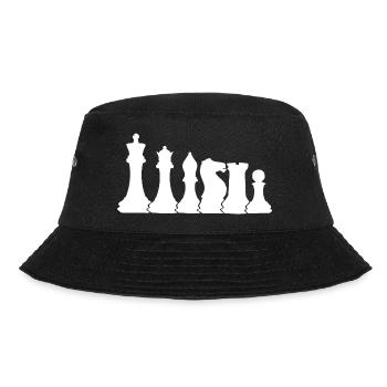 Schach Geschenk Sport Schachmeister Denksport - Bucket Hat - Schwarz - Vorne - Lela (165cm)