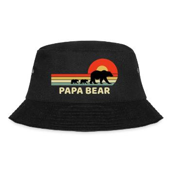 Vintage Retro Daddy Papa Bear Papa pères Cadeau jour - Bob - noir - Devant - Lela (165cm)
