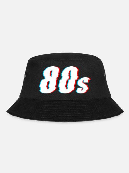 '80s 80s Glitch - Bucket Hat - black