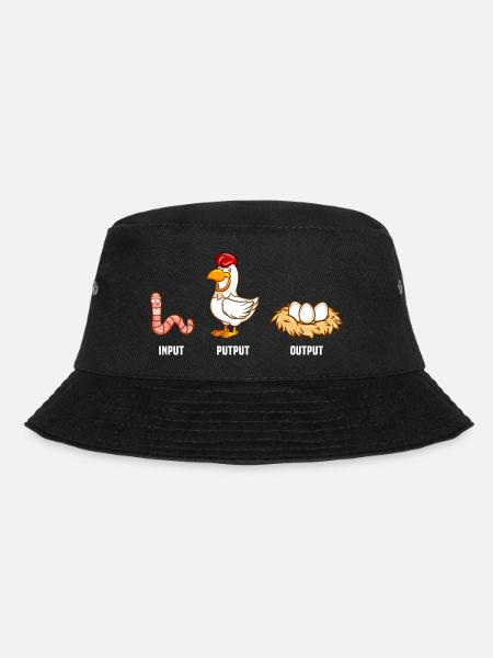 Input PutPut Output - Bucket Hat - Schwarz