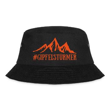 Berge Wandern Gipfel Spruch Geschenk - Bucket Hat - Schwarz - Vorne - Lela (165cm)