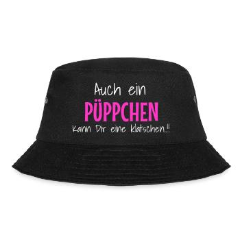 Starke Frauen Geschenk Ironie Sarkasmus Sprüche - Bucket Hat - Schwarz - Vorne - Lela (165cm)