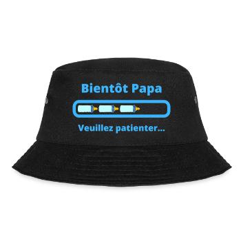 Bientôt Papa veuillez patienter - futur Papa - Bob - noir - Devant - Lela (165cm)