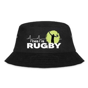 rugby rugbyspieler rugbysaison this is rugby - Bucket Hat - Schwarz - Vorne - Lela (165cm)