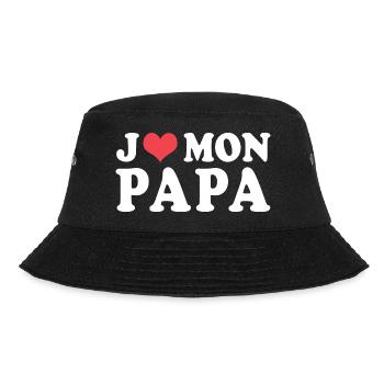Cadeau papa j aime mon papa - Bob - noir - Devant - Lela (165cm)