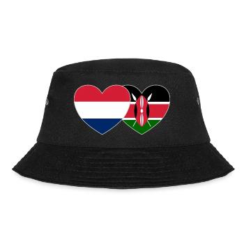 Holland Kenya Flag Heart - Bucket Hat - black - Front - Lela (165cm)