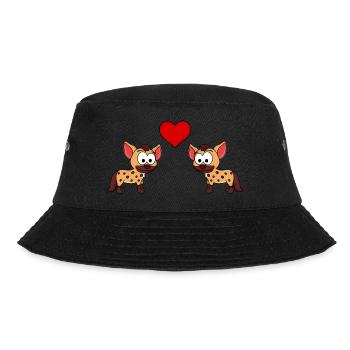Hyäne Comic Paar liebe - Bucket Hat - Schwarz - Vorne - Lela (165cm)