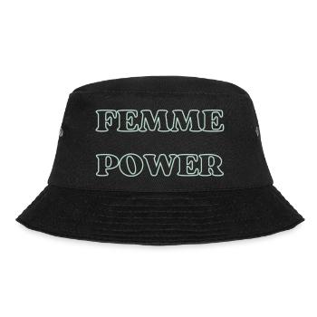 Woman power | For feminists| Equality - Bucket Hat - black - Front - Lela (165cm)