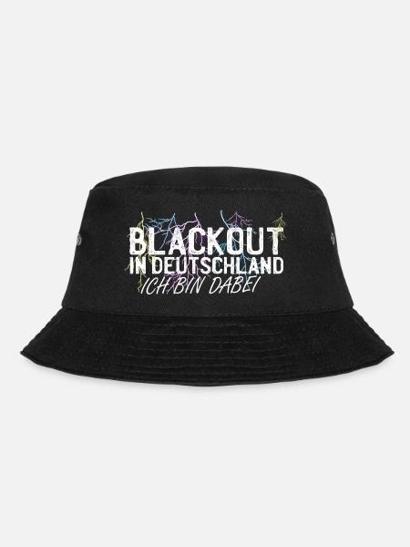 blackout Deutschland Stromausfall Energiekrise - Bucket Hat - Schwarz