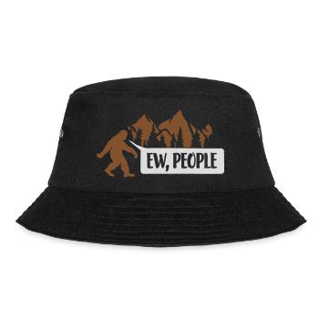 Zitat ew people Bigfoot - Bucket Hat - Schwarz - Vorne - Lela (165cm)