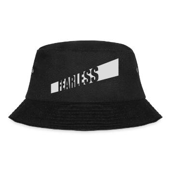 fearless Text Quote Design - Bucket Hat - black - Front - Lela (165cm)