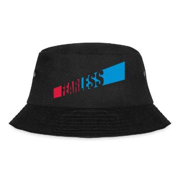 fearless Text Quote Design - Bucket Hat - black - Front - Lela (165cm)
