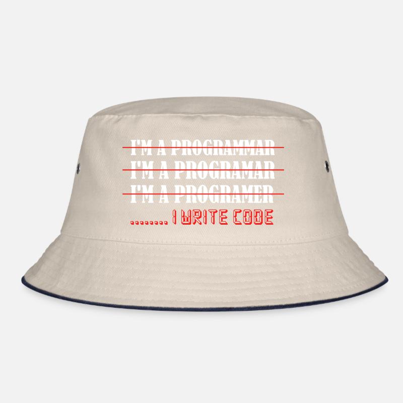 I'm A Programmar ........ I Write Code Software Co Bucket Hat