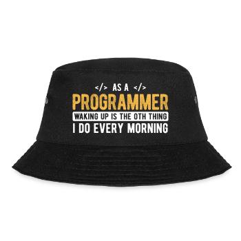 Software Ingenieur Informatiker Programmierer - Bucket Hat - Schwarz - Vorne - Lela (165cm)