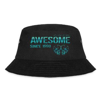 Awesome since 1990 Geschenk - Bucket Hat - Schwarz - Vorne - Lela (165cm)