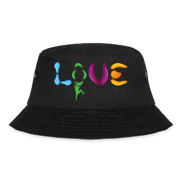 bouldering boulder rocks free climbing boulder love - Bucket Hat - black - Front - Lela (165cm)