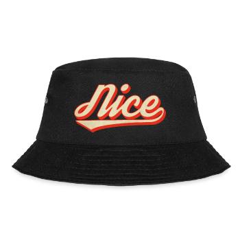 Nice Retro Lettering - Bucket Hat - black - Front - Lela (165cm)