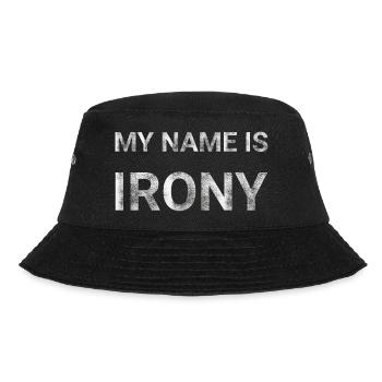My name is IRONY - Bucket Hat - black - Front - Lela (165cm)