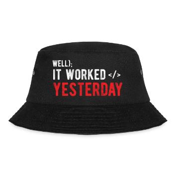 Software Ingenieur Informatiker Programmierer - Bucket Hat - Schwarz - Vorne - Lela (165cm)