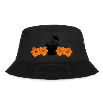 hibiskus kokus - Bucket Hat - Schwarz - Vorne - Lela (165cm)