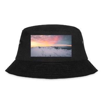 Farbenfroher Sonnenuntergang auf dem Parnass in Griechenland - Bucket Hat - Schwarz - Vorne - Lela (165cm)