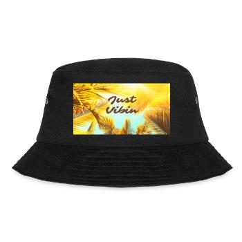 Just Vibing Outfit und Mode für Jedermann. - Bucket Hat - Schwarz - Vorne - Lela (165cm)