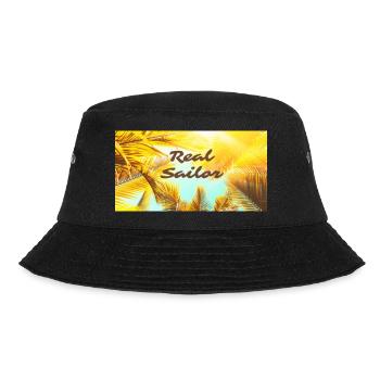 Real Sailor Sunseeker Outfit Urlaub Geschenkidee - Bucket Hat - Schwarz - Vorne - Lela (165cm)