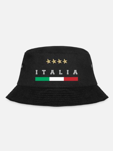 Italien Fußball Trikot Italienische Flagge - Bucket Hat - Schwarz