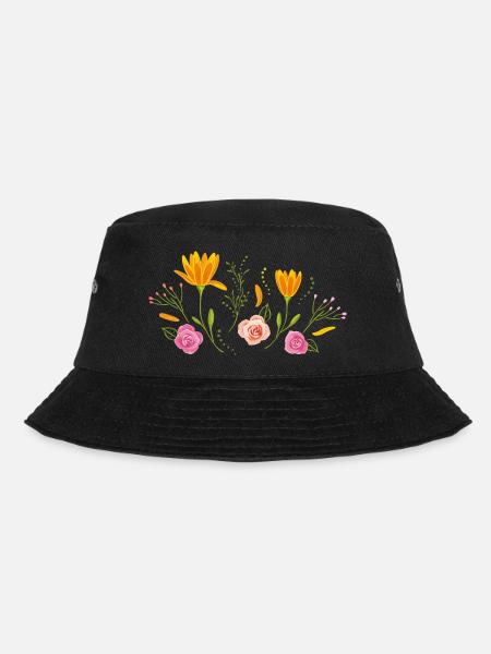 Blooming flowers - Bucket Hat - black