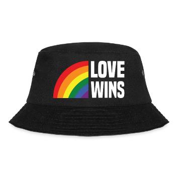 Love Wins Regenbogen - Bucket Hat - Schwarz - Vorne - Lela (165cm)