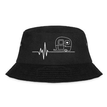 Wohnwagen Liebe – Camper Herz schlägt Camping - Bucket Hat - Schwarz - Vorne - Lela (165cm)