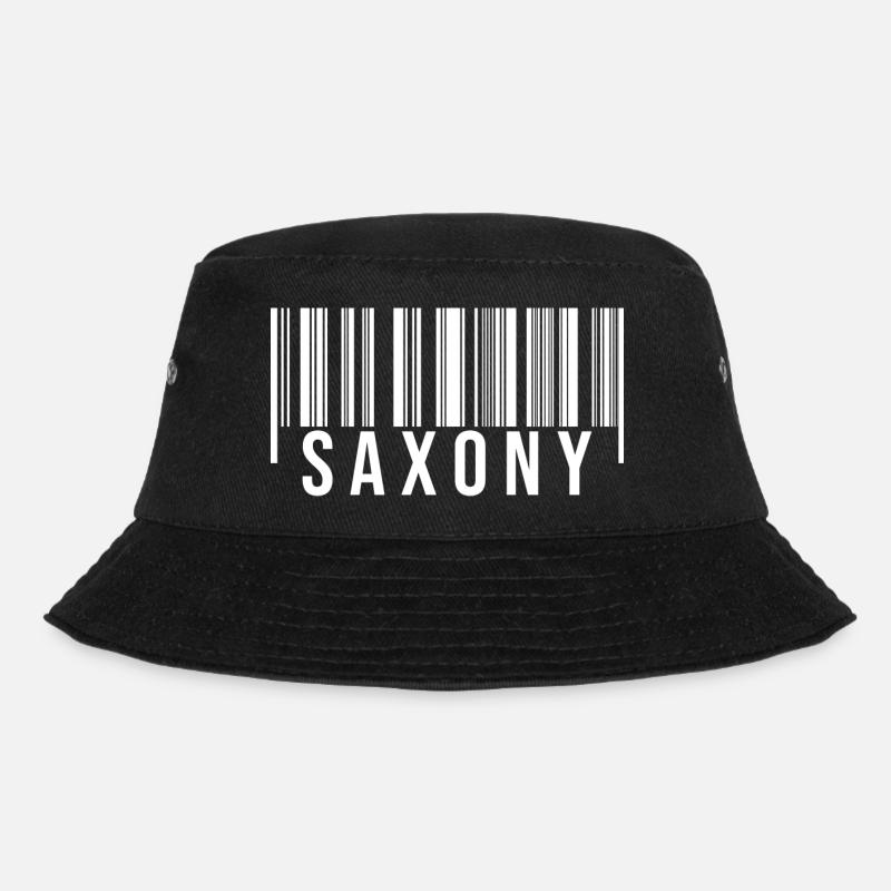 Saxony Barcode - Bucket Hat - black