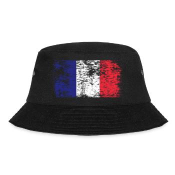 Drapeau de la France Look en détresse Drapeau français - Bob - noir - Devant - Lela (165cm)