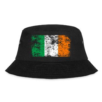 Ireland Flag Vintage Irish Flag Dublin - Bucket Hat - black - Front - Lela (165cm)