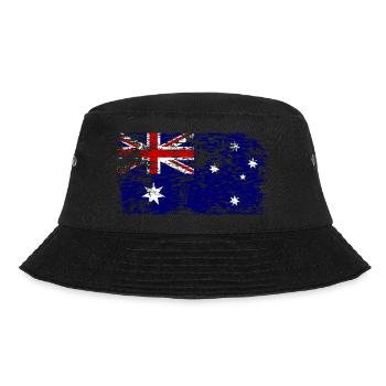 Australia Flag Down Under Australian Flag - Bucket Hat - black - Front - Lela (165cm)