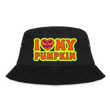 I Love My Pumpkin Halloween Costume Women Men - Bucket Hat - black - Front - Lela (165cm)