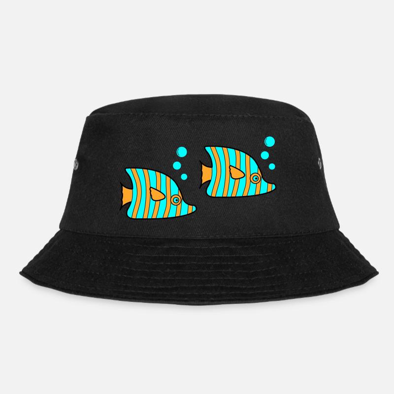 fische - Bucket Hat - Schwarz