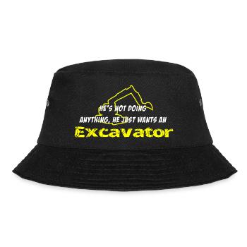 He´s not doing anything he just wants an excavator - Bucket Hat - black - Front - Lela (165cm)