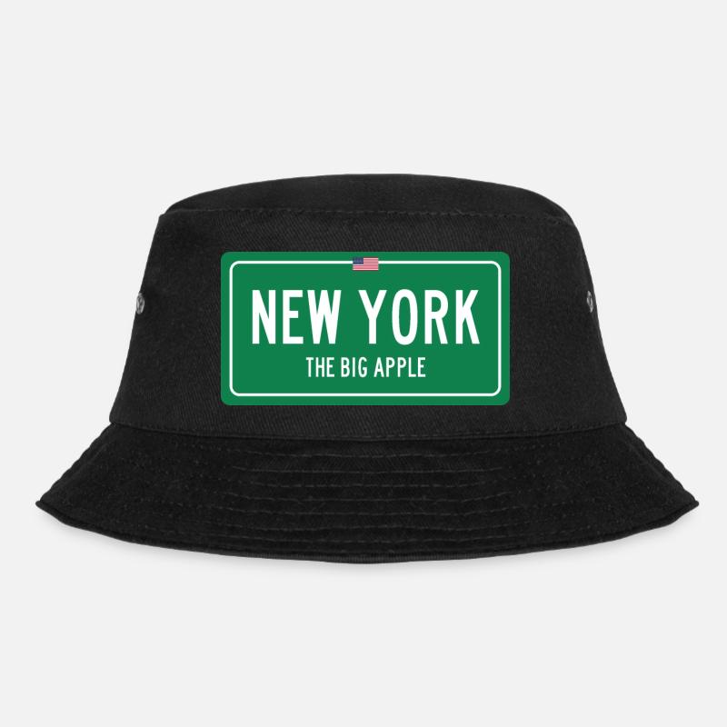 Panneau de nom de lieu de New York USA - Bob - noir